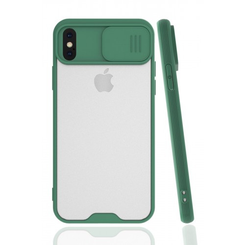 Newface iPhone XS Kılıf Platin Kamera Koruma Silikon - Yeşil Newface iPhone XS Kılıf Platin Kamera Koruma Silikon - Yeşil