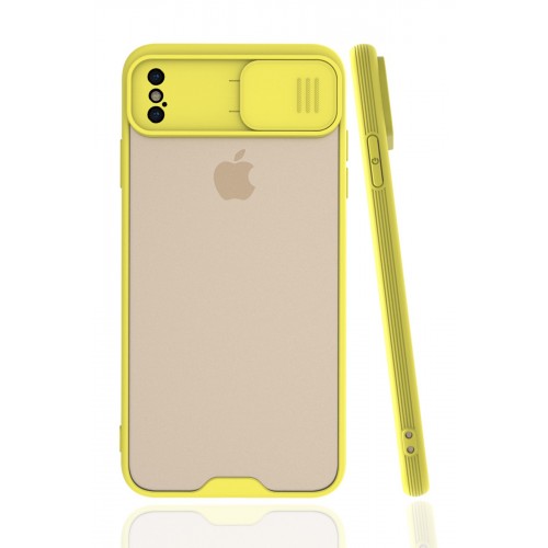Newface iPhone XS Max Kılıf Platin Kamera Koruma Silikon - Sarı Newface iPhone XS Max Kılıf Platin Kamera Koruma Silikon - Sarı