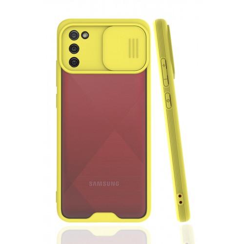 Newface Samsung Galaxy A02S Kılıf Platin Kamera Koruma Silikon - Sarı Newface Samsung Galaxy A02S Kılıf Platin Kamera Koruma Silikon - Sarı