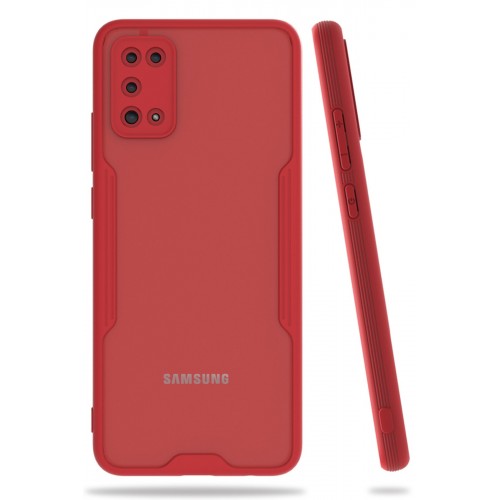 Newface Samsung Galaxy A02S Kılıf Platin Silikon - Kırmızı Newface Samsung Galaxy A02S Kılıf Platin Silikon - Kırmızı