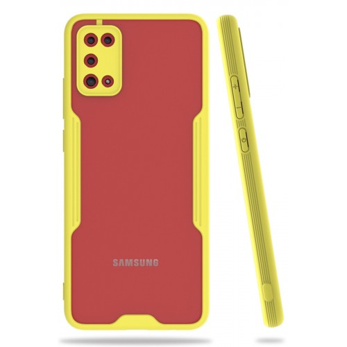 Newface Samsung Galaxy A02S Kılıf Platin Silikon - Sarı Newface Samsung Galaxy A02S Kılıf Platin Silikon - Sarı