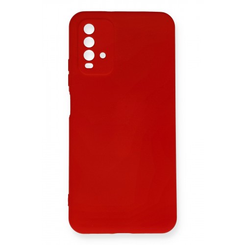 Newface Xiaomi Redmi 9T Kılıf Nano içi Kadife  Silikon - Kırmızı