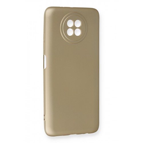 Newface Xiaomi Redmi Note 9 5G Kılıf Premium Rubber Silikon - Gold Newface Xiaomi Redmi Note 9 5G Kılıf Premium Rubber Silikon - Gold