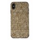 Newface iPhone XS Max Kılıf Ottoman Kumaş Silikon - Krem