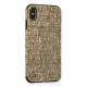Newface iPhone XS Max Kılıf Ottoman Kumaş Silikon - Krem