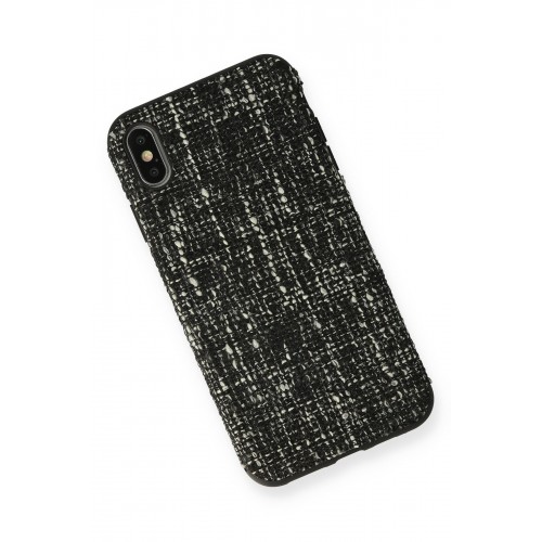 Newface iPhone XS Max Kılıf Ottoman Kumaş Silikon - Siyah Newface iPhone XS Max Kılıf Ottoman Kumaş Silikon - Siyah
