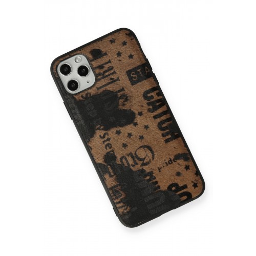 Newface iPhone 11 Pro Max Kılıf Yele Silikon Kapak - Koyu Kahve Newface iPhone 11 Pro Max Kılıf Yele Silikon Kapak - Koyu Kahve