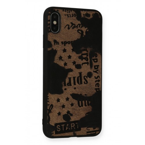 Newface iPhone XS Max Kılıf Yele Silikon Kapak - Koyu Kahve Newface iPhone XS Max Kılıf Yele Silikon Kapak - Koyu Kahve