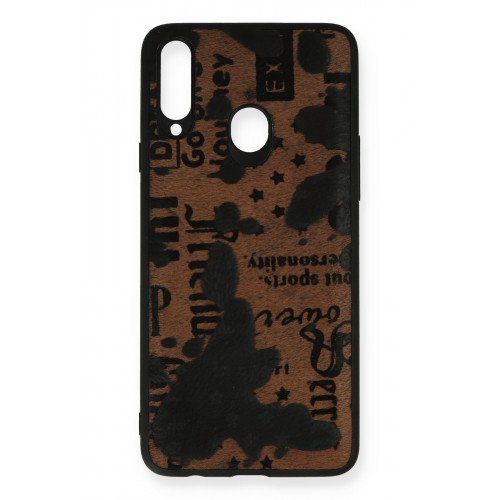 Newface Samsung Galaxy A20S Kılıf Yele Silikon Kapak - Koyu Kahve Newface Samsung Galaxy A20S Kılıf Yele Silikon Kapak - Koyu Kahve
