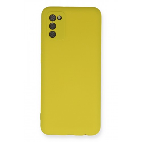 Newface Samsung Galaxy A02S Kılıf Nano içi Kadife Silikon - Sarı Newface Samsung Galaxy A02S Kılıf Nano içi Kadife Silikon - Sarı