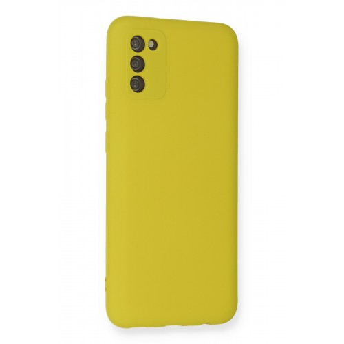 Newface Samsung Galaxy A02S Kılıf Nano içi Kadife Silikon - Sarı Newface Samsung Galaxy A02S Kılıf Nano içi Kadife Silikon - Sarı