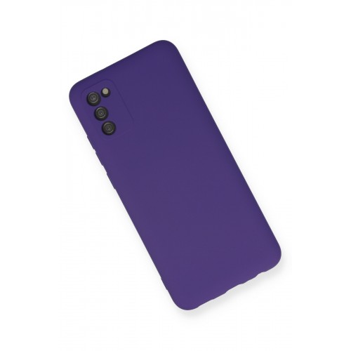 Newface Samsung Galaxy A02S Kılıf Nano içi Kadife Silikon - Mor Newface Samsung Galaxy A02S Kılıf Nano içi Kadife Silikon - Mor