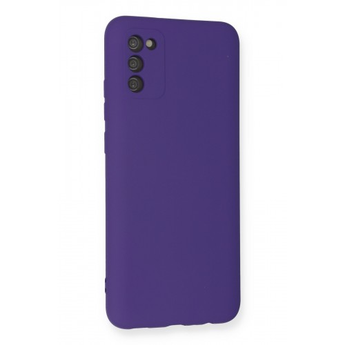 Newface Samsung Galaxy A02S Kılıf Nano içi Kadife Silikon - Mor Newface Samsung Galaxy A02S Kılıf Nano içi Kadife Silikon - Mor