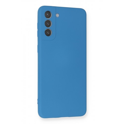 Newface Samsung Galaxy S21 Plus Kılıf Nano içi Kadife Silikon - Mavi Newface Samsung Galaxy S21 Plus Kılıf Nano içi Kadife Silikon - Mavi