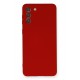 Newface Samsung Galaxy S21 Plus Kılıf Nano içi Kadife Silikon - Kırmızı Newface Samsung Galaxy S21 Plus Kılıf Nano içi Kadife Silikon - Kırmızı