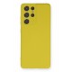 Newface Samsung Galaxy S21 Ultra Kılıf Nano içi Kadife Silikon - Sarı Newface Samsung Galaxy S21 Ultra Kılıf Nano içi Kadife Silikon - Sarı