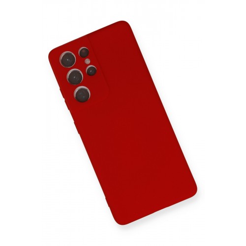 Newface Samsung Galaxy S21 Ultra Kılıf Nano içi Kadife Silikon - Kırmızı Newface Samsung Galaxy S21 Ultra Kılıf Nano içi Kadife Silikon - Kırmızı