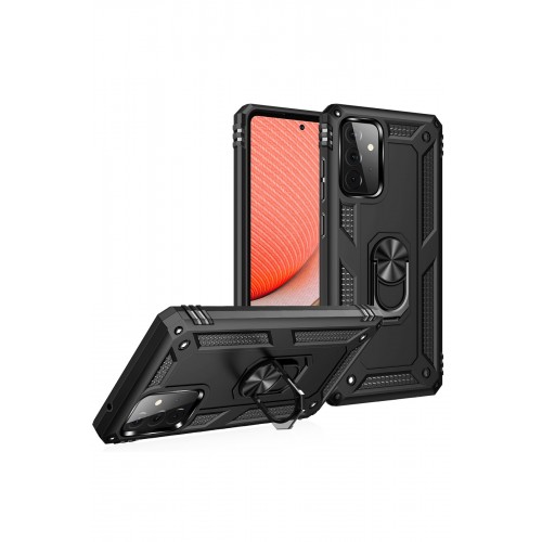 Newface Samsung Galaxy A72 Kılıf Sofya Yüzüklü Silikon Kapak - Siyah Newface Samsung Galaxy A72 Kılıf Sofya Yüzüklü Silikon Kapak - Siyah