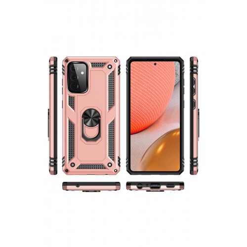 Newface Samsung Galaxy A72 Kılıf Sofya Yüzüklü Silikon Kapak - Rose Newface Samsung Galaxy A72 Kılıf Sofya Yüzüklü Silikon Kapak - Rose