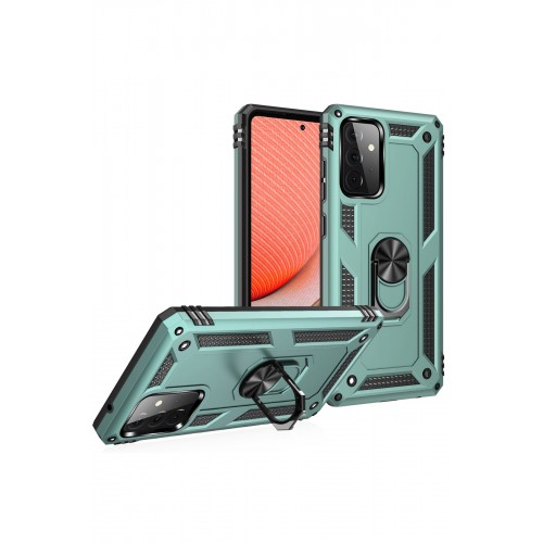 Newface Samsung Galaxy A72 Kılıf Sofya Yüzüklü Silikon Kapak - Yeşil Newface Samsung Galaxy A72 Kılıf Sofya Yüzüklü Silikon Kapak - Yeşil