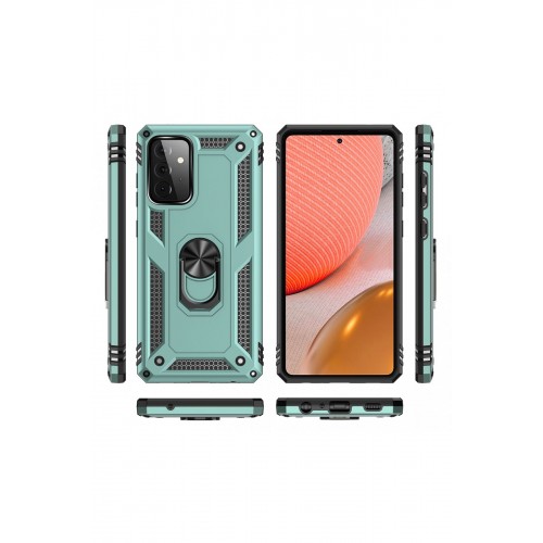 Newface Samsung Galaxy A72 Kılıf Sofya Yüzüklü Silikon Kapak - Yeşil Newface Samsung Galaxy A72 Kılıf Sofya Yüzüklü Silikon Kapak - Yeşil