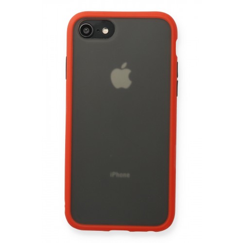 Newface iPhone 8 Kılıf Montreal Silikon Kapak - Kırmızı Newface iPhone 8 Kılıf Montreal Silikon Kapak - Kırmızı