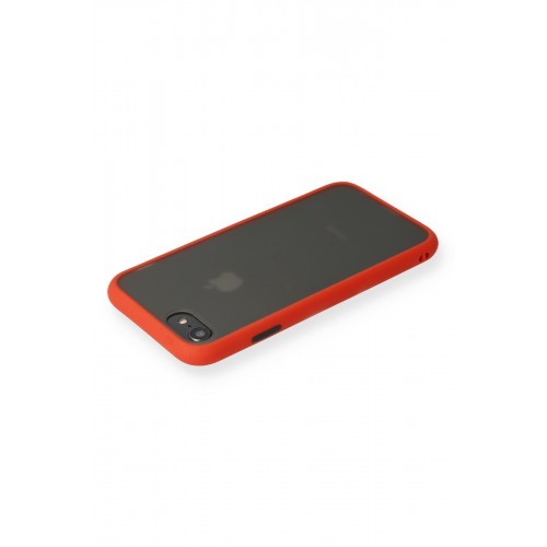 Newface iPhone 8 Kılıf Montreal Silikon Kapak - Kırmızı Newface iPhone 8 Kılıf Montreal Silikon Kapak - Kırmızı