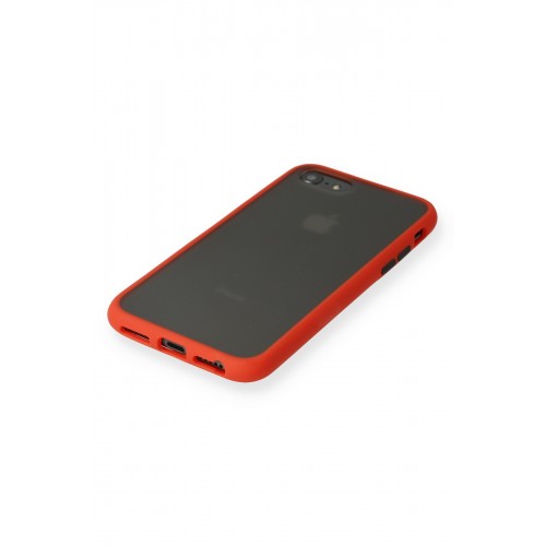 Newface iPhone 8 Kılıf Montreal Silikon Kapak - Kırmızı Newface iPhone 8 Kılıf Montreal Silikon Kapak - Kırmızı