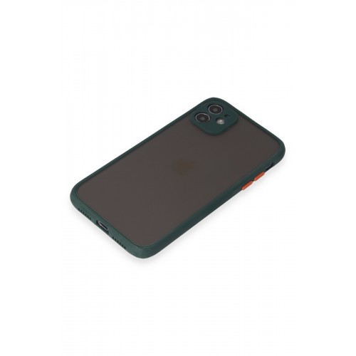 Newface iPhone 11 Kılıf Montreal Silikon Kapak - Yeşil Newface iPhone 11 Kılıf Montreal Silikon Kapak - Yeşil