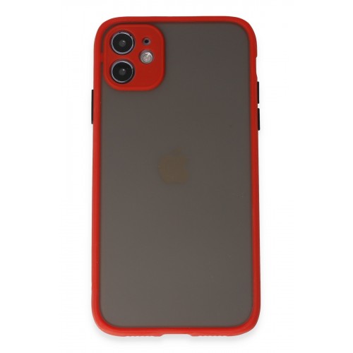 Newface iPhone 11 Kılıf Montreal Silikon Kapak - Kırmızı