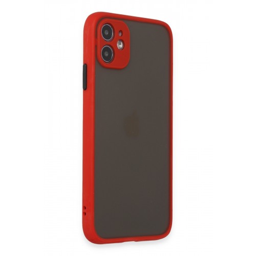 Newface iPhone 11 Kılıf Montreal Silikon Kapak - Kırmızı Newface iPhone 11 Kılıf Montreal Silikon Kapak - Kırmızı