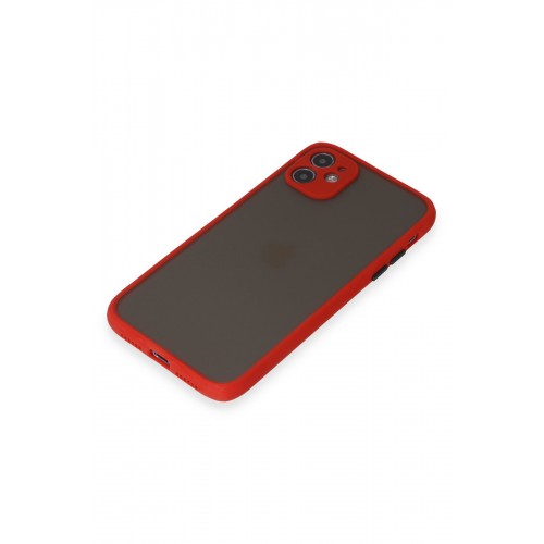 Newface iPhone 11 Kılıf Montreal Silikon Kapak - Kırmızı Newface iPhone 11 Kılıf Montreal Silikon Kapak - Kırmızı