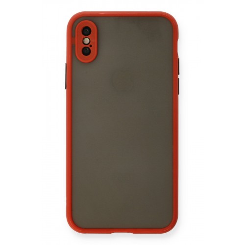 Newface iPhone X Kılıf Montreal Silikon Kapak - Kırmızı Newface iPhone X Kılıf Montreal Silikon Kapak - Kırmızı