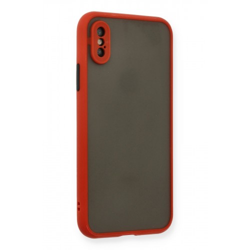 Newface iPhone X Kılıf Montreal Silikon Kapak - Kırmızı Newface iPhone X Kılıf Montreal Silikon Kapak - Kırmızı