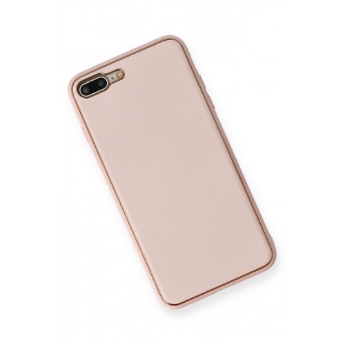 Newface iPhone 7 Plus Kılıf Coco Deri Silikon Kapak - Pembe Newface iPhone 7 Plus Kılıf Coco Deri Silikon Kapak - Pembe
