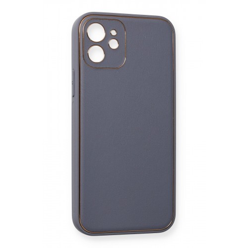 Newface iPhone 12 Mini Kılıf Coco Deri Silikon Kapak - Gri Newface iPhone 12 Mini Kılıf Coco Deri Silikon Kapak - Gri
