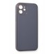 Newface iPhone 12 Mini Kılıf Coco Deri Silikon Kapak - Gri