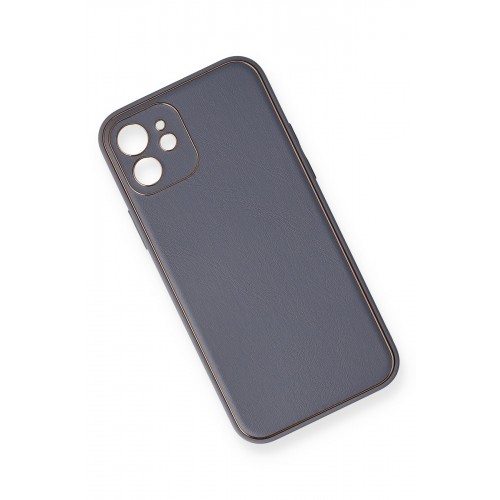 Newface iPhone 12 Mini Kılıf Coco Deri Silikon Kapak - Gri Newface iPhone 12 Mini Kılıf Coco Deri Silikon Kapak - Gri