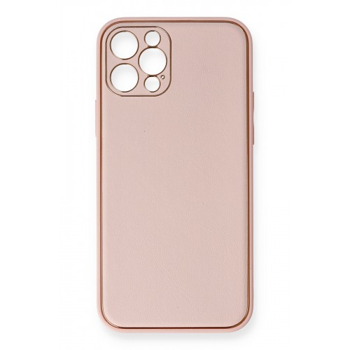 Newface iPhone 12 Pro Kılıf Coco Deri Silikon Kapak - Pembe Newface iPhone 12 Pro Kılıf Coco Deri Silikon Kapak - Pembe