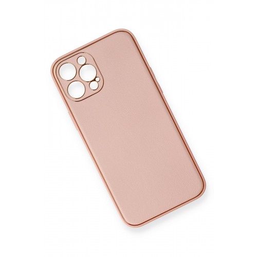 Newface iPhone 12 Pro Max Kılıf Coco Deri Silikon Kapak - Pembe Newface iPhone 12 Pro Max Kılıf Coco Deri Silikon Kapak - Pembe