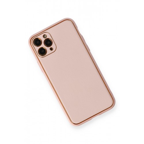 Newface iPhone 11 Pro Kılıf Coco Deri Silikon Kapak - Pembe Newface iPhone 11 Pro Kılıf Coco Deri Silikon Kapak - Pembe
