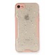 Newface iPhone SE 2020 Kılıf Platin Simli Silikon - Pembe Newface iPhone SE 2020 Kılıf Platin Simli Silikon - Pembe