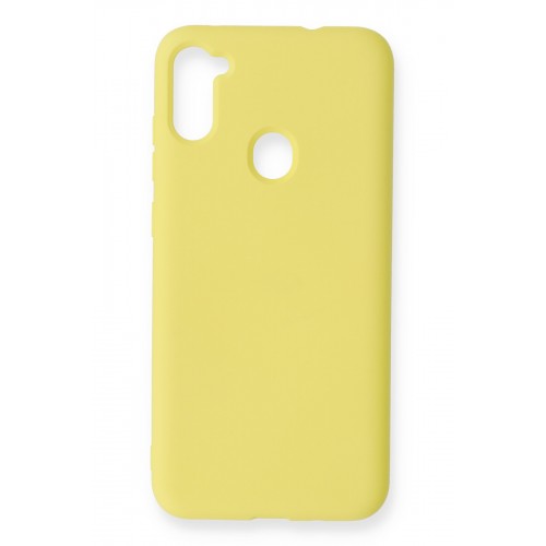 Newface Samsung Galaxy M11 Kılıf Nano içi Kadife Silikon - Sarı Newface Samsung Galaxy M11 Kılıf Nano içi Kadife Silikon - Sarı