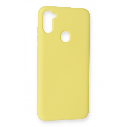 Newface Samsung Galaxy M11 Kılıf Nano içi Kadife Silikon - Sarı Newface Samsung Galaxy M11 Kılıf Nano içi Kadife Silikon - Sarı