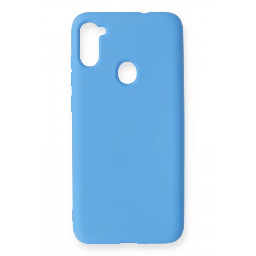 Newface Samsung Galaxy M11 Kılıf Nano içi Kadife Silikon - Mavi Newface Samsung Galaxy M11 Kılıf Nano içi Kadife Silikon - Mavi