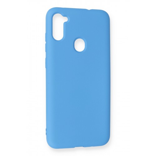 Newface Samsung Galaxy M11 Kılıf Nano içi Kadife Silikon - Mavi Newface Samsung Galaxy M11 Kılıf Nano içi Kadife Silikon - Mavi