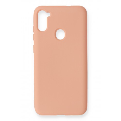 Newface Samsung Galaxy M11 Kılıf Nano içi Kadife Silikon - Pudra Newface Samsung Galaxy M11 Kılıf Nano içi Kadife Silikon - Pudra