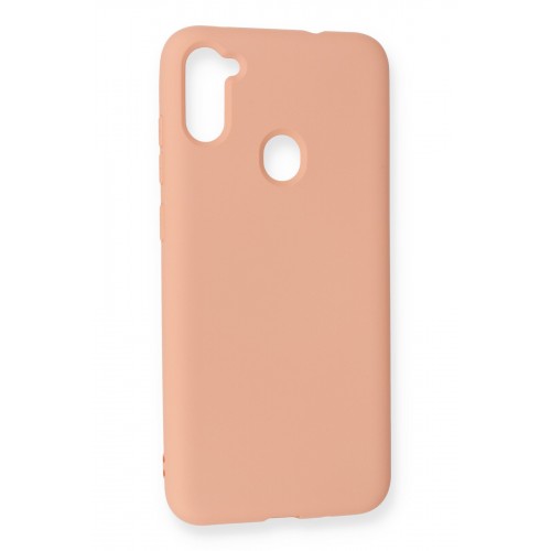 Newface Samsung Galaxy M11 Kılıf Nano içi Kadife Silikon - Pudra Newface Samsung Galaxy M11 Kılıf Nano içi Kadife Silikon - Pudra