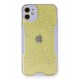 Newface iPhone 12 Kılıf Platin Simli Silikon - Lila Newface iPhone 12 Kılıf Platin Simli Silikon - Lila