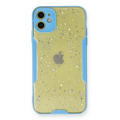Newface iPhone 12 Kılıf Platin Simli Silikon - Mavi Newface iPhone 12 Kılıf Platin Simli Silikon - Mavi